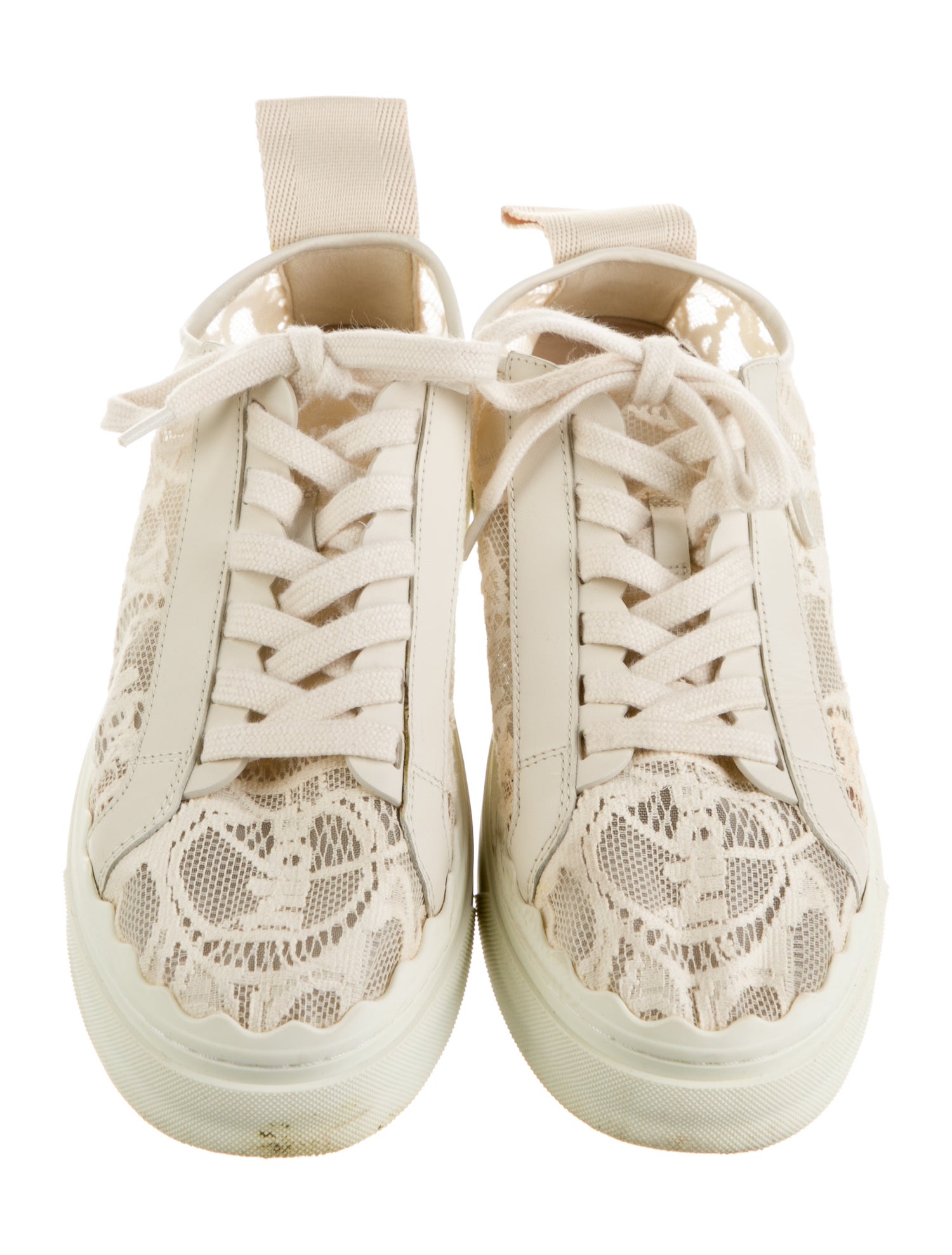 Chloé Lace Lace Pattern Sneakers